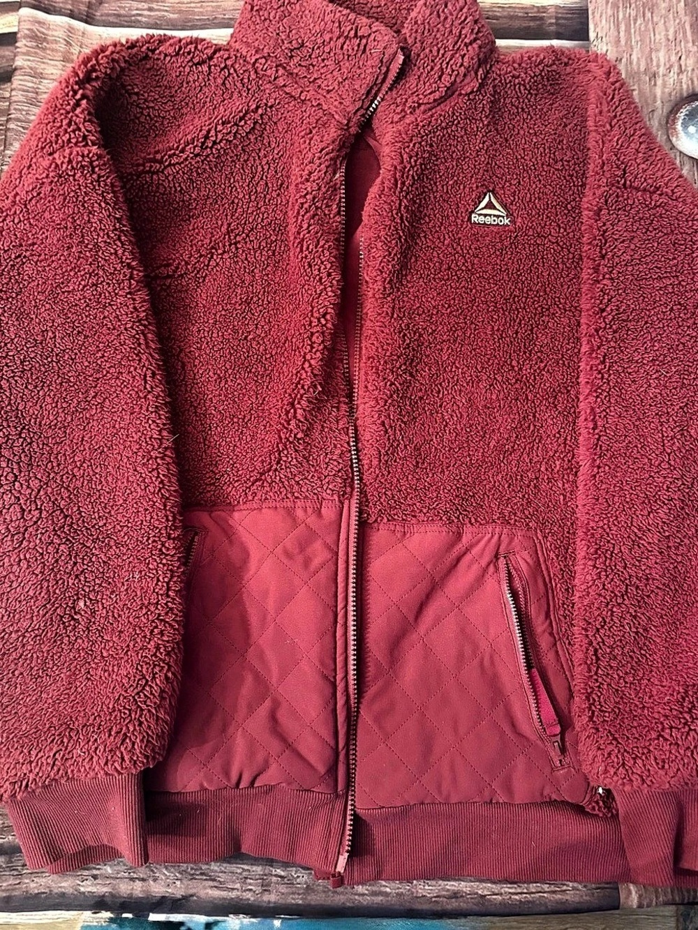 Reebok Red Fleece Jacket Size XXL